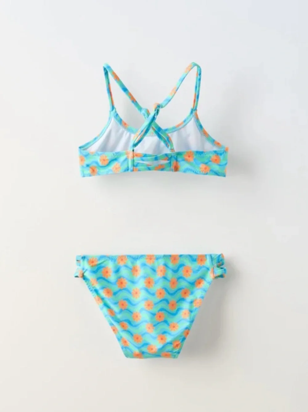 New ZARA Girls Floral Two-Piece Swimsuit